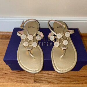 STUART WEITZMAN - CAVA NAPPA SANDAL (GOLD)